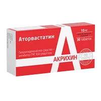 Аторвастатин-Акрихин таб п/о 10мг N30