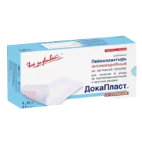 Лейкопластырь ДокаПласт антимикробный с протарголом н/ткан осн стер 8 х 20см N25