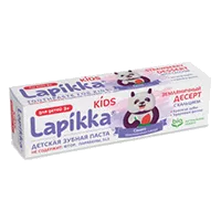 Зубная паста Lapikka Kids Санни - земляничная панда Земляничный десерт с кальцием детская 3+ 45г