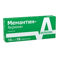 Мемантин-Акрихин таб п.п.о. 10мг N28