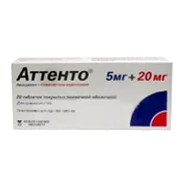Аттенто таб п.п.о. 5мг 20мг N28