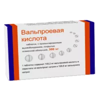 Вальпроевая кислота таб пролонг высв п.п.о. 300мг N100