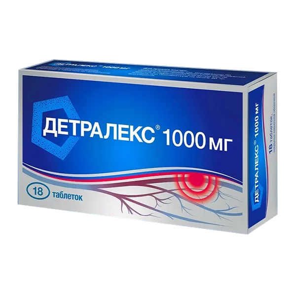 Детралекс таб п.п.о. 1000мг N18