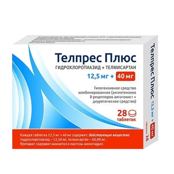 Телпрес Плюс таб 12,5мг 40мг N28