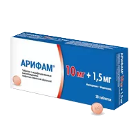 АРИФАМ таб модиф высв п.п.о. 10мг 1,5мг N30