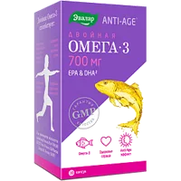 Двойная ОМЕГА-3 700 мг ANTI-AGE ЭВАЛАР капсулы 1г N30