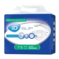 Подгузники iD Slip Super для взрослых р.S (50-90см) N14