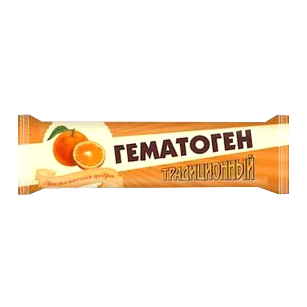 Гематоген Традиционный+ с цедрой апельсина плитка 35г N1