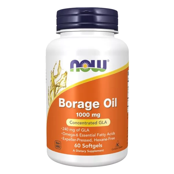 NOW Масло огуречника Borage Oil 1000 мг капсулы 1334мг N60