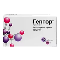 Гептор таб кишечнораств п.п.о. 400мг N40