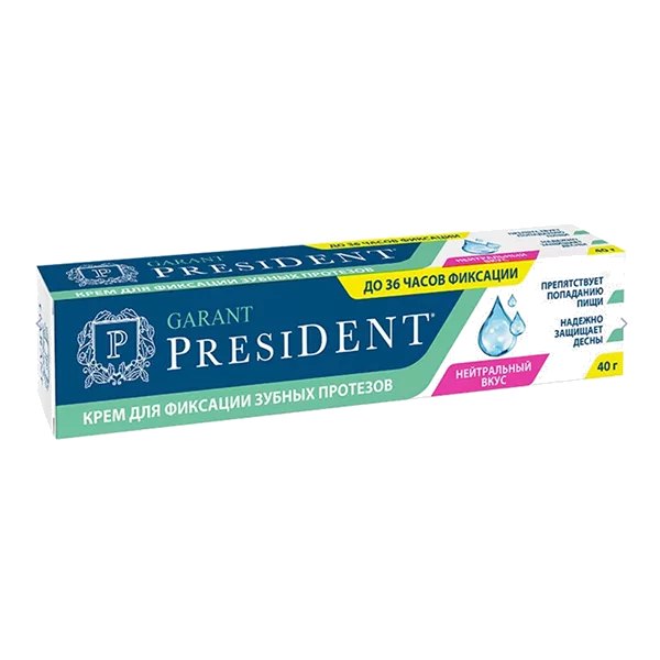 Крем для фиксации зубных протезов PresiDENT Garant Мятный вкус 40г