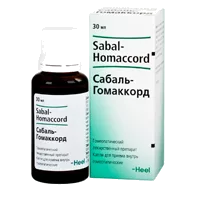 Сабаль-Гомаккорд кап д/внут пр гомеопат 30мл N1