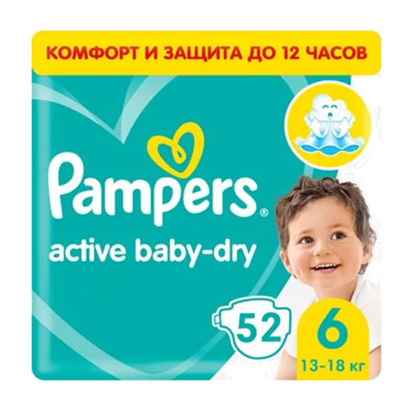 Подгузники детские Pampers Active baby-dry 6 (13-18кг) N52