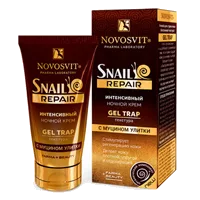 NOVOSVIT Крем для лица ночной SNAIL Repair gel trap интенсивный c муцином улитки 50мл