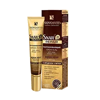 NOVOSVIT Крем-гель для кожи вокруг глаз SNAIL Repair aqua keep разглаживающий c муцином улитки 20мл