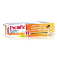 Крем для фиксации зубных протезов Protefix экстра-сильный с Прополисом 47г 40мл