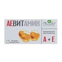 АЕВИТАМИН природные витамины А+Е Mirrolla капсулы 270мг N20