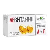АЕВИТАМИН природные витамины А+Е Mirrolla капсулы 270мг N10