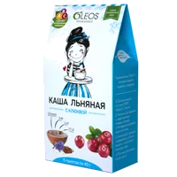 Каша льняная OLEOS с клюквой 40г N5