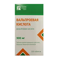 Вальпроевая кислота таб пролонг п.п.о 300мг N100