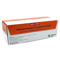 Пиперациллин+Тазобактам Каби пор для р-ра д/инф 4г 0,5г N10