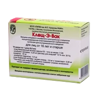 Клещ-Э-Вак (Вакцина клещевого энцефалита культ очищ конц инактив сорбир) сусп для в/м вв 0,5мл/доз 0,5мл N10
