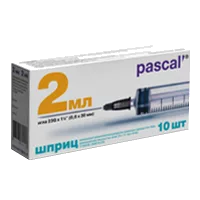 Шприц 2мл 3-х комп Pascal Luer-slip стер игл G23x1 1/4 0,6х30мм N10