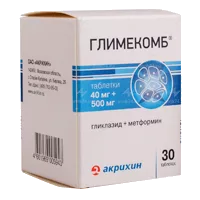 Глимекомб таб 40мг 500мг N30