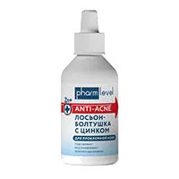 Pharmlevel Лосьон-болтушка с цинком ANTI-ACNE Чистая кожа для проблемной кожи 100мл