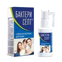 БАКТЕРИСЕПТ Средство дезинфицирующее кожный антисептик спрей 45мл