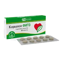 Корвалол Фито 1,16мг+28мг+16,4мг таб N20