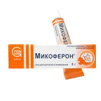 Микоферон 10000МЕ/г+10мг/г+10мг/г гель д/наружн пр 5г N1