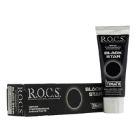 Зубная паста ROCS Black Star Отбеливающая чёрная 74г