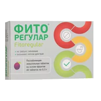 ФИТОрегулар жевательные послабляющие таблетки на основе фруктов 0,5г N40