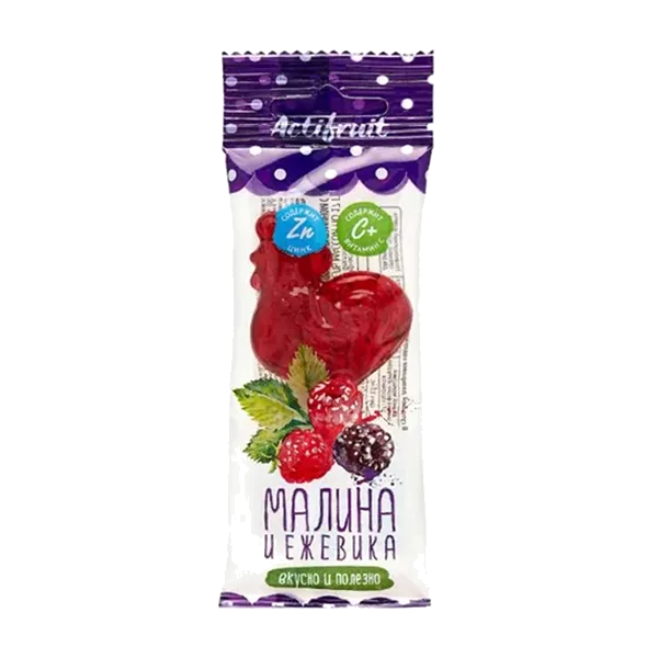 Карамель леденцовая Actifruit с витамином С со вкусом Малины и Ежевики 17г