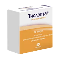Тиолепта конц д/р-ра д/инф 3% 10мл N10