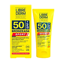 LIBREDERM Гель солнцезащитный Bronzeada Sport SPF50 для лица и тела 50мл
