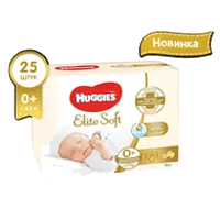 Подгузники детские Huggies Elite Soft р.0 (до 3,5кг) N25
