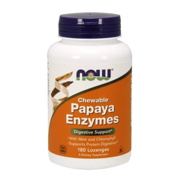 NOW Папайя Ферменты Papaya Enzymes пастилки жев 162,5мг N180