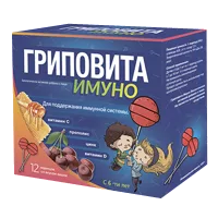 Гриповита Имуно Gripovita Imuno леденцы со вкусом вишни 10г N12