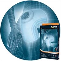 Бандаж на коленный сустав B.Well rehab MED (W-3314) согревающий усиленный цв сер р.XL
