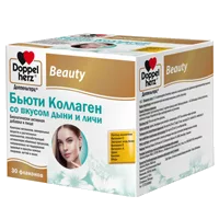 Доппельгерц Бьюти Коллаген со вкусом дыни и личи жидкость 25мл N30