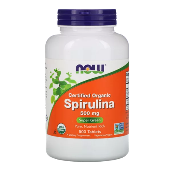 NOW Спирулина Spirulina 500 мг таблетки N500