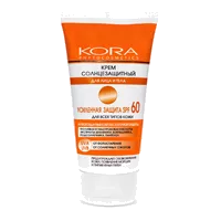 KORA Крем солнцезащитный SPF60 усиленная защита для лица и тела 150мл