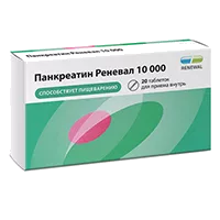 Панкреатин Реневал 10000 таб кишечнораств п.п.о. 10000ЕД N20