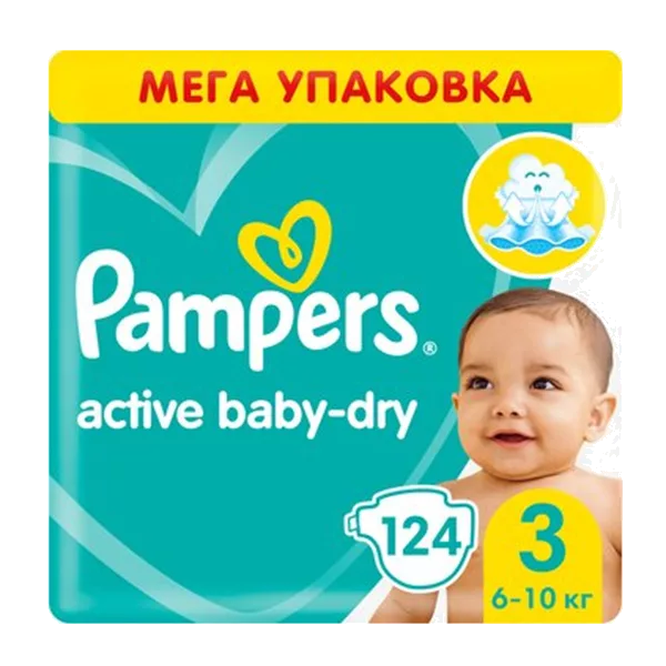 Подгузники детские Pampers Active baby-dry 3 (6-10кг) N124