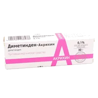 Диметинден-Акрихин гель д/наружн пр 0,1% 30г N1