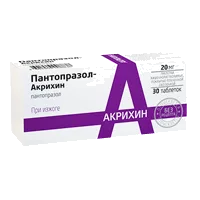 Пантопразол-Акрихин таб кишечнораств п.п.о. 20мг N30