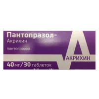 Пантопразол-Акрихин таб кишечнораств п.п.о. 40мг N30