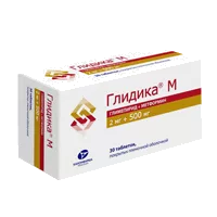 Глидика М таб п.п.о. 2мг 500мг N30